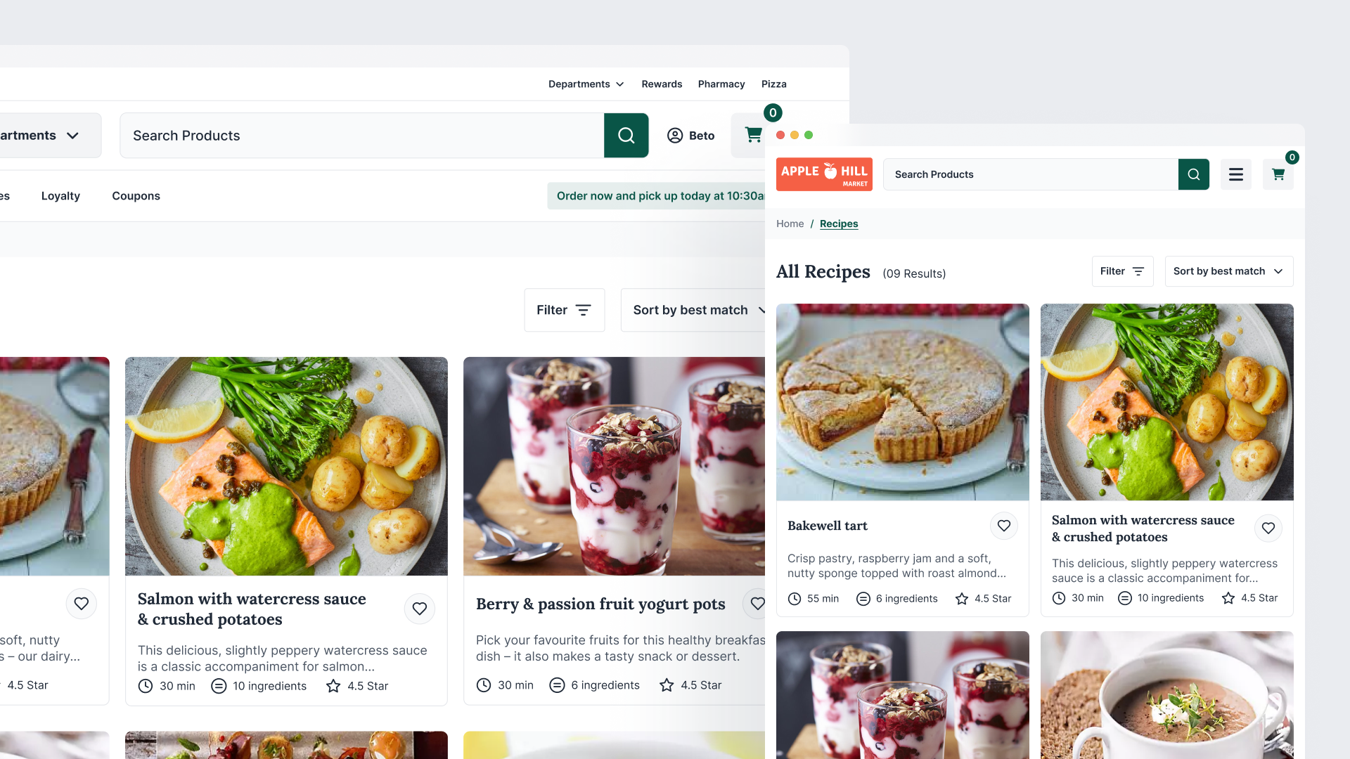 Recipe browsing and discovery.